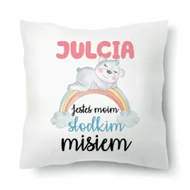 poduszka-biala-dla-dziecka-slodki-mis-imie-wzory