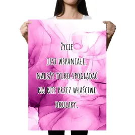 obraz-plakat-marmur-60x40-zycie-jest-wspaniale-wz