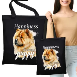 torba-eko-bawelniana-czarna-na-zakupy-puppy-wzory