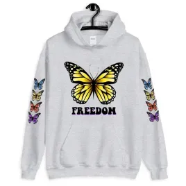 bluza-szara-damska-kaptur-freedom-butterfly-m