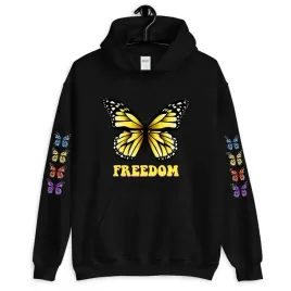 bluza-czarna-damska-kaptur-freedom-butterfly-xl