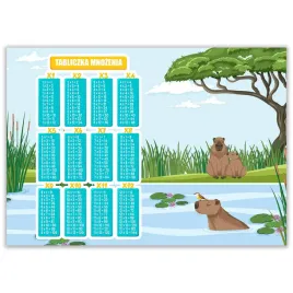 tabliczka-mnozenia-a4-dla-chlopca-kapibara-plakat