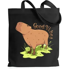 torba-czarna-eko-na-zakupy-shopperbag-kapibara-wz
