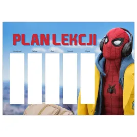 plan-lekcji-a4-tygodniowy-planer-spider-man-wzory
