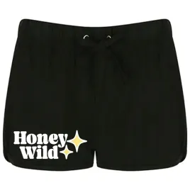 wygodne-czarne-spodenki-szorty-honey-wild-wzory-m