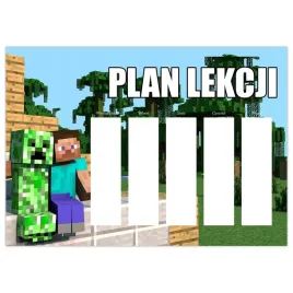 plan-lekcji-a4-tygodniowy-planer-minecraft-wzory