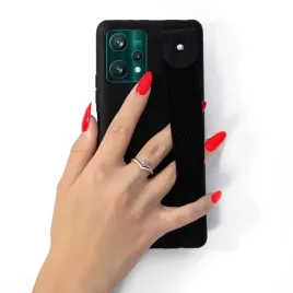 etui-matowe-czarne-do-realme-9-4g-subtelne-z-blink-pasek-pleciony-czarny