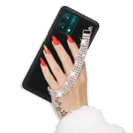 etui-matowe-czarne-do-realme-9-4g-cute-z-paseczkiem-blyszczacym-cyrkoniowym
