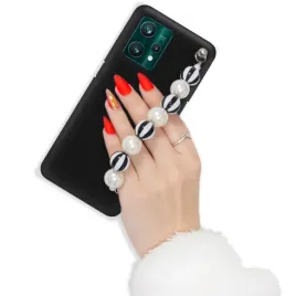 etui-matowe-czarne-do-realme-9-4g-glamour-subtelne-blink-czarno-biale-perly
