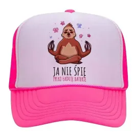 czapka-rozowy-daszek-leniwiec-laduje-baterie-wzory