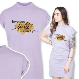 sukienka-t-shirt-fioletowa-love-you-wzory-s