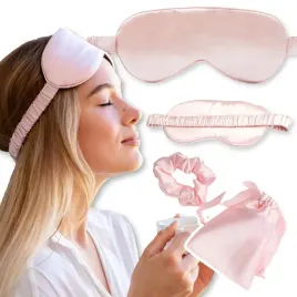maska-do-spania-opaska-na-oczy-scrunchie-rozowa