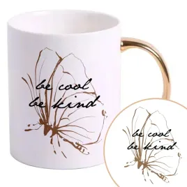 kubek-zloty-prezent-butterfly-be-cool-be-kind-wz
