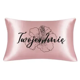 poduszka-satyna-rozowa-snu-kwiat-flower-twoje-imie