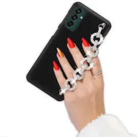 etui-matowe-czarne-do-samsung-m13-4g-lancuszek-blink-koleczka-cyrkoniowe
