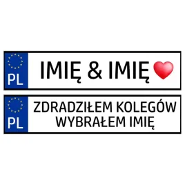 tablice-samochodowe-slubne-na-wesele-dekoracyjne