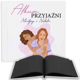 album-prezent-dzien-przyjazni-czarne-strony-wzory