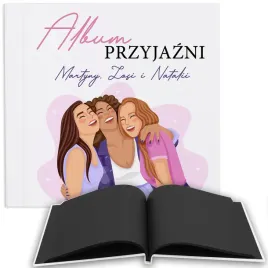 album-prezent-dzien-przyjazni-czarne-strony-wzory