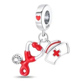 zawieszka-srebro-925-charms-koralik-czapka-pielegniarki-i-stetoskop