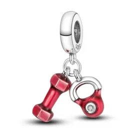 zawieszka-srebro-925-charms-koralik-czerwona-hantla-i-kettlebell