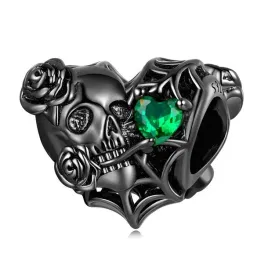 zawieszka-srebro-925-charms-koralik-czarne-serce-czaszka-roza-halloween