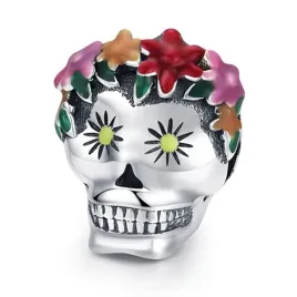 zawieszka-srebro-925-charms-koralik-czaszka-z-wiankiem-kwiatow-muerta
