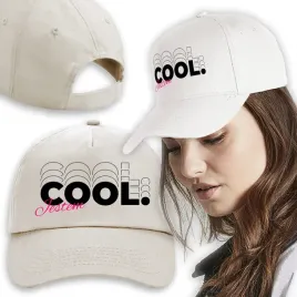 czapka-bezowa-daszek-na-wiosne-jestem-cool-wzory