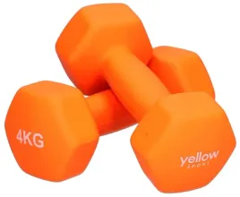 hantle-bitumiczne-zestaw-2x4kg-ciezarki-do-cwiczen-yellowsport