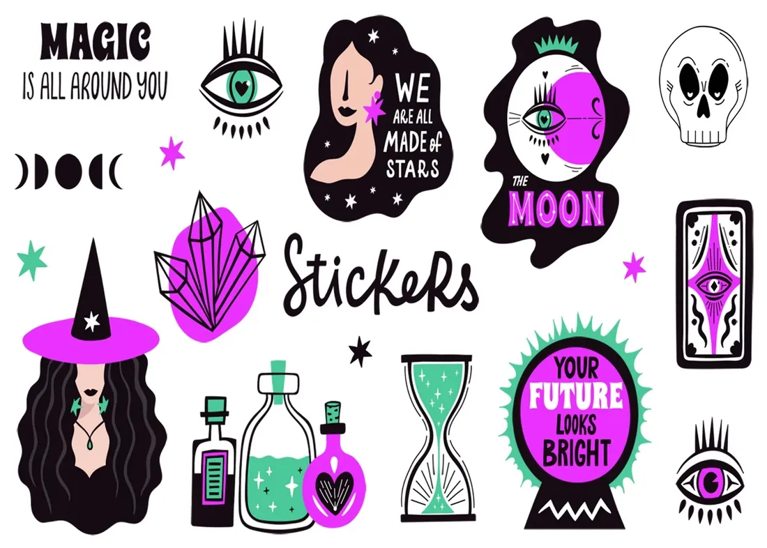 naklejki-do-planera-notesu-kalendarza-magic-witch