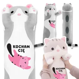 mis-maskotka-dlugi-kotek-szary-kocham-cie-wzory