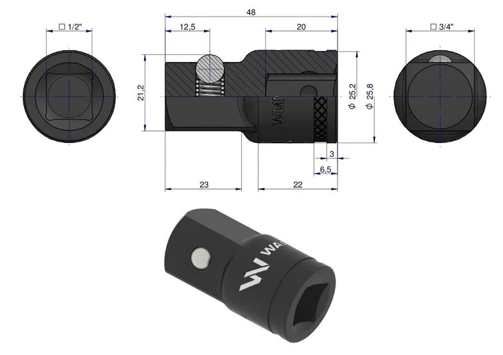 redukcja-1-2-3-4-25mm-warynski-waga-z-opakowaniem-0-15-kg