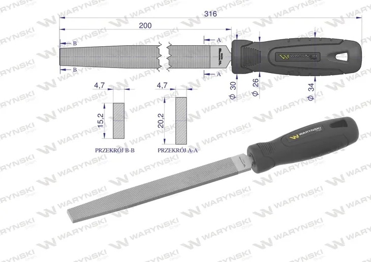 pilnik-plaski-200-mm-warynski-waga-z-opakowaniem-0-2-kg