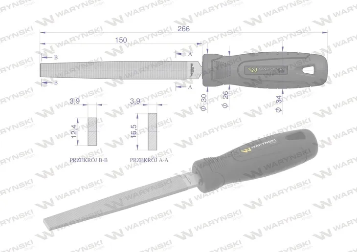 pilnik-plaski-150-mm-warynski-waga-z-opakowaniem-0-15-kg