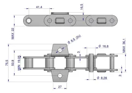 lancuch-podajnika-ca550vd-lapka-k1-co-4-ogniwa-5m-warynski