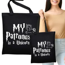 torba-eko-czarna-na-prezent-patronus-unicorn-wzory