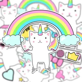 naklejki-do-kartek-albumu-kotki-jednorozce-15x21