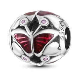 zawieszka-srebro-925-charms-koralik-czerwony-motyl-motylek