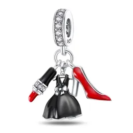 zawieszka-srebro-925-koralik-charms-sukienka-szminka-but-na-obcasie
