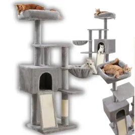 drapak-wysoki-legowisko-slupek-do-drapania-wieza-feandrea-101-160-cm