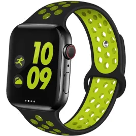 gumowy-pasek-apple-watch-czarno-zielony-38-40-mm