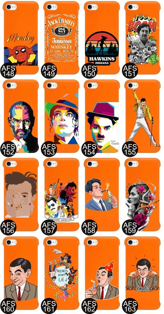etui-coby-pomaranczowy-do-iphone-se3-seriale-wzory