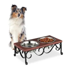 stojak-zestaw-dwoch-misek-metalowa-czarny-odcienie-brazowego-gr150