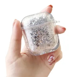 etui-na-sluchawki-airpods-liquid-brokat-srebrny