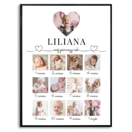 plakat-60x40cm-roczek-dziecka-prezent-twoje-zdjecia-foto-kolaz-twoj-tekst
