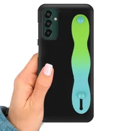 etui-matowe-czarne-do-samsung-m13-4g-z-paskiem-ombre-zielony-smooth-uchwyt