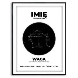 plakat-70x50cm-znak-zodiaku-horoskop-waga-twoje-zdjecia-twoj-tekst-kreator