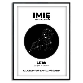 plakat-obraz-duzy-70x50cm-znak-zodiaku-lew-lion-gwiazdozbiory-kreator
