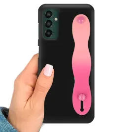 etui-matowe-czarne-do-samsung-m13-4g-z-paskiem-ombre-rozowy-smooth-uchwyt