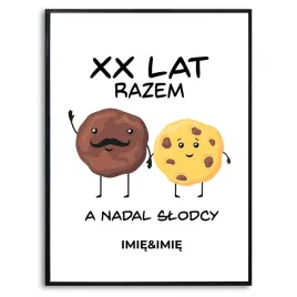 plakat-70x50cm-x-lat-razem-nadal-slodcy-twoje-zdjecie-tekst-foto-kreator