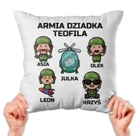 personalizowana-poduszka-40x40-armia-dziadka-imie